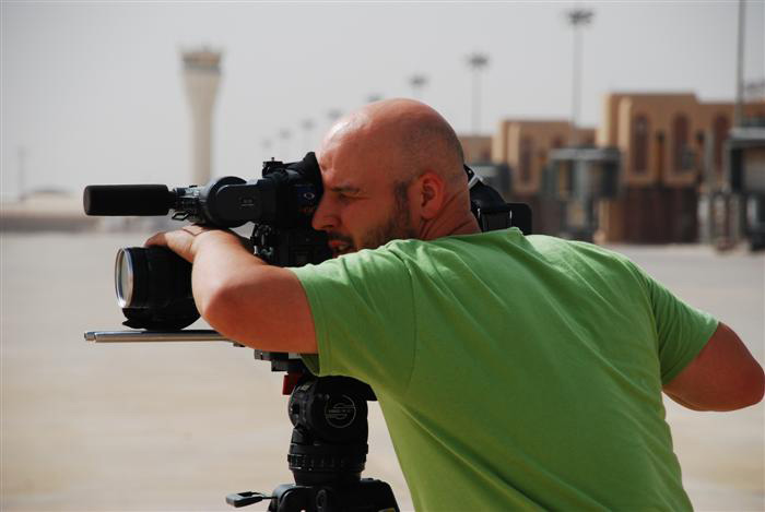 Cameraman and camera